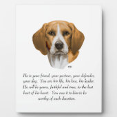 Beagle Andenken MÄNNLICH Fotoplatte (Vorderseite)