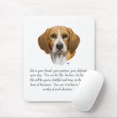 Beagle-Andenken MÄNNLICH Mousepad (Mit Mouse)