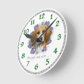 Beagle-Andenken Runde Wanduhr (Winkel)