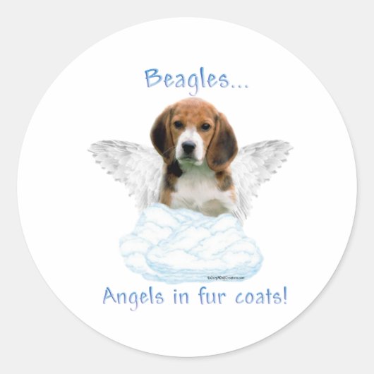 Beagle Angel - Aufkleber (Vorderseite)