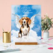 Beagle Angel Dog Name Pet Memorial Acrylschild (Hochzeit)