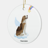 Beagle Angel Dog Personalisiertes Haustier Memoria Keramik Ornament (Links)