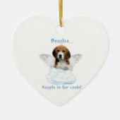 Beagle Angel Keramik Ornament (Vorne)