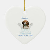 Beagle Angel Keramik Ornament (Hinten)