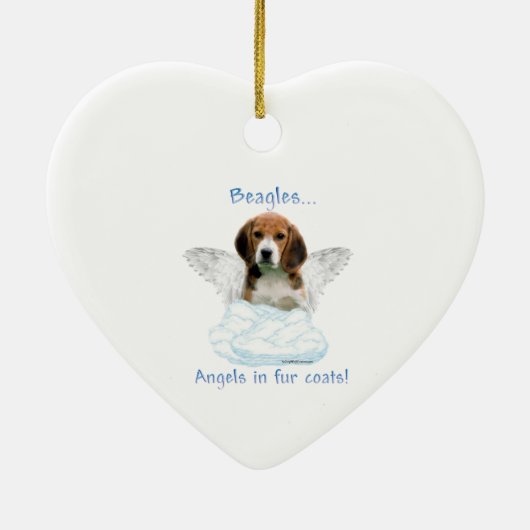 Beagle Angel Keramik Ornament (Hinten)
