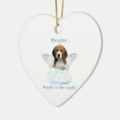 Beagle Angel Keramik Ornament (Links)