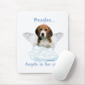 Beagle Angel Mousepad (Mit Mouse)