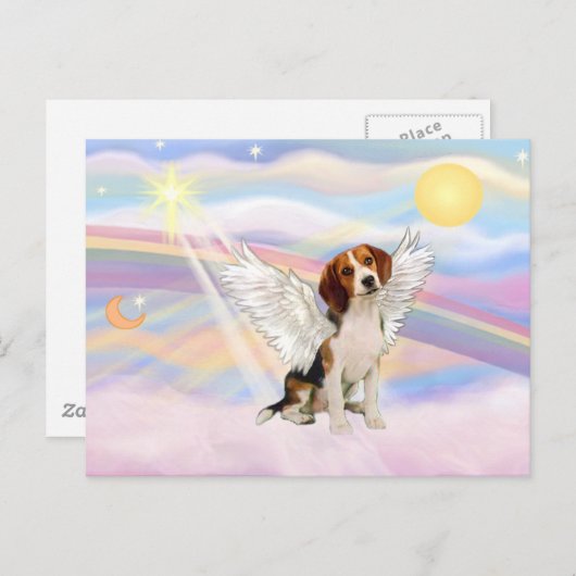Beagle Angel Postkarte (Vorne/Hinten)