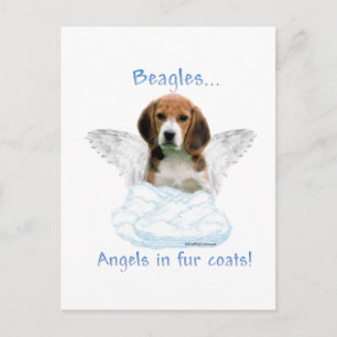 Beagle Angel Postkarte