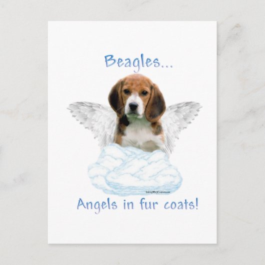Beagle Angel Postkarte (Vorderseite)