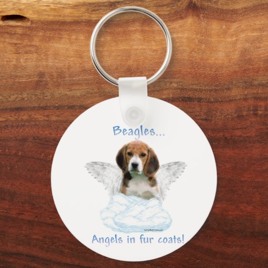 Beagle Angel Schlüsselanhänger (Vorderseite)