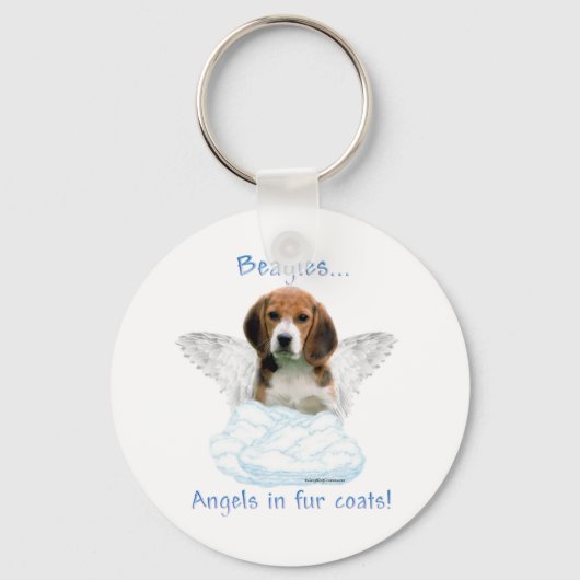 Beagle Angel Schlüsselanhänger (Vorderseite)
