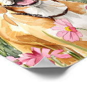 Beagle Aquarell Hundenkunst Poster (Ecke)