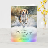 Beagle Aquarellhund-Beileid Karte (Gelbe Blume)