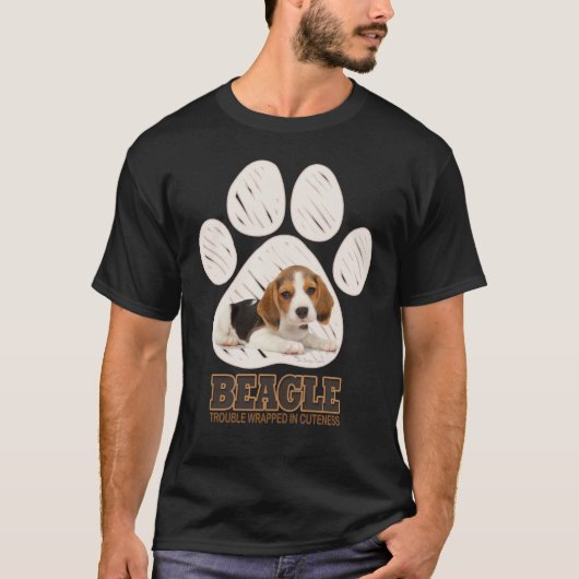 Beagle, Ärger in der Geburt T-Shirt (Vorderseite)