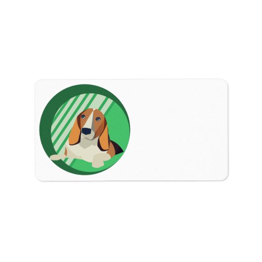 Beagle Art Adressaufkleber (Vorne)