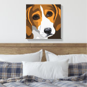 Beagle Art Canvas Prints Leinwanddruck (Insitu (Schlafzimmer))