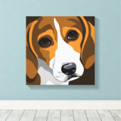 Beagle Art Canvas Prints Leinwanddruck (Insitu (Holzboden))