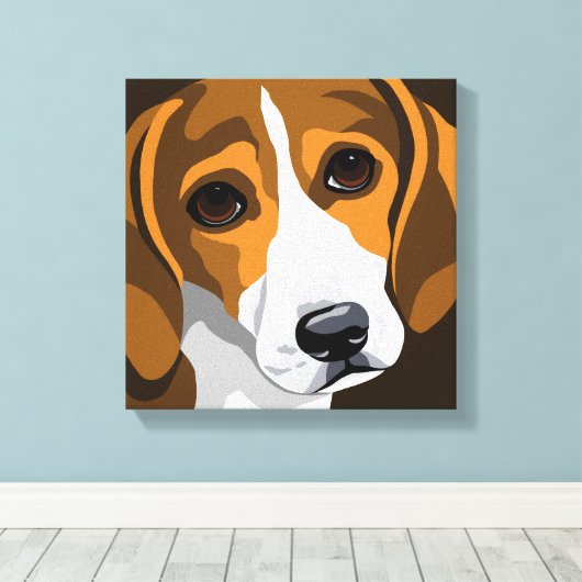 Beagle Art Canvas Prints Leinwanddruck (Insitu (Holzboden))