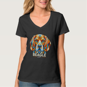 Beagle Art Colorado Abstrakter Beagle T-Shirt