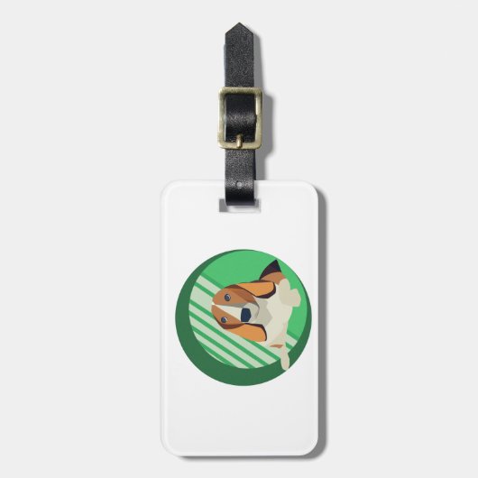 Beagle Art Gepäckanhänger (Vorderseite vertikal)