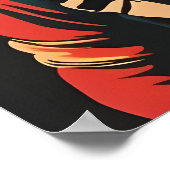 Beagle Astronaut Poster, Beagle Retro Print Poster (Ecke)