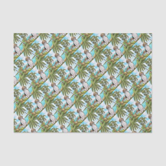 Beagle auf Ferien-tropischem Strand Seidenpapier (Vorderseite)