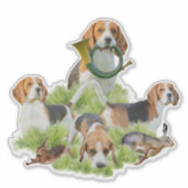Beagle Aufkleber (Vorderseite)