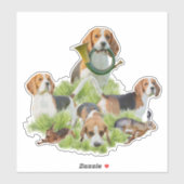 Beagle Aufkleber (Blatt)