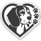 Beagle Aufkleber (Vorderseite)
