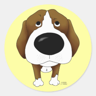 Beagle-Aufkleber Runder Aufkleber