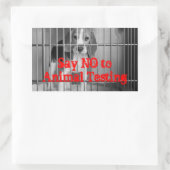 Beagle-Aufkleber-Set für Tierversuche Rechteckiger Aufkleber (Tasche)