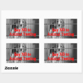 Beagle-Aufkleber-Set für Tierversuche Rechteckiger Aufkleber (Blatt)