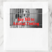 Beagle-Aufkleber-Set für Tierversuche Rechteckiger Aufkleber (Tasche)