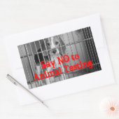 Beagle-Aufkleber-Set für Tierversuche Rechteckiger Aufkleber (Umschlag)