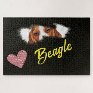 Beagle-Augen Einheitsfarbe 1000 Teile Puzzle