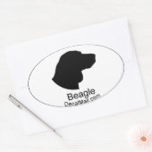 Beagle-Auto-Decal-Aufkleber Ovaler Aufkleber (Umschlag)