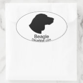 Beagle-Auto-Decal-Aufkleber Ovaler Aufkleber (Tasche)