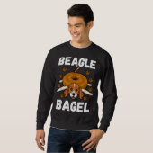 Beagle Bagel Baker Roll Lover Weizen Jüdisches Bro Sweatshirt (Vorne ganz)