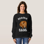 Beagle Bagel Funny Beagle Lover Dog Pun Jewish Lov Sweatshirt (Vorne ganz)