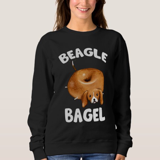 Beagle Bagel Funny Beagle Lover Dog Pun Jewish Lov Sweatshirt (Vorderseite)