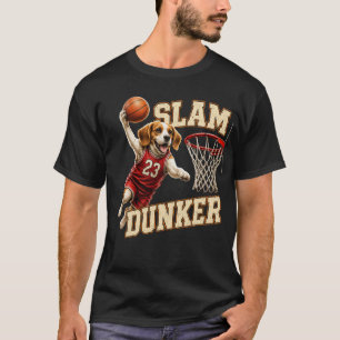 Beagle Basketball Hund Vintage Sportdesign T-Shirt