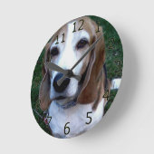 Beagle Basset Dog Runde Wanduhr (Winkel)
