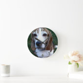 Beagle Basset Dog Runde Wanduhr (Zuhause)