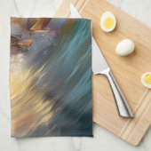 Beagle Beach Surfanstrich Geschirrtuch (Viertel Falte)