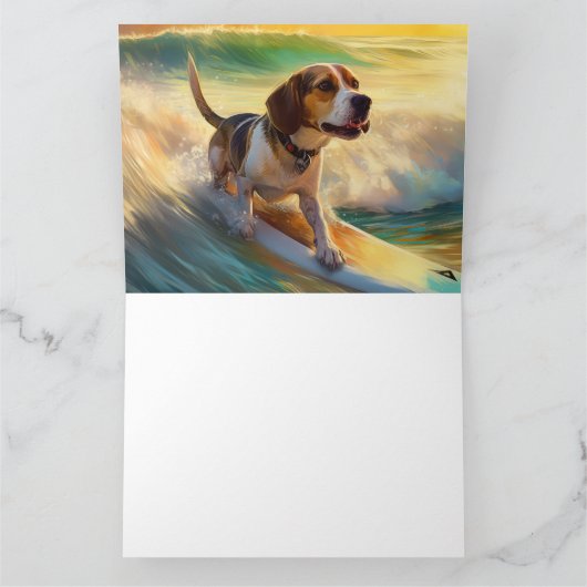 Beagle Beach Surfanstrich Karte (Innenseite)