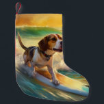 Beagle Beach Surfanstrich Kleiner Weihnachtsstrumpf<br><div class="desc">Tauchen Sie ein in die spielerische Welt des Kaninchen-Abenteuers mit diesem faszinierenden Bild. Ein gepflegter Hund geht zu den Wellen und reitet geschickt auf einem sonnengeküssten Strand. Das lebendige Kunstwerk vereint wunderbar das Wesentliche der Erregung am Strand, während der Hund furchtlos auf den Wellen reitet und den Geist von Spaß...</div>