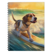 Beagle Beach Surfanstrich Notizblock (Vorderseite)