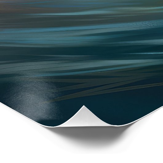 Beagle Beach Surfanstrich Poster (Ecke)