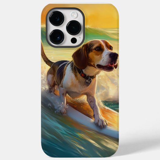 Beagle Beach Surfen Malerei Case-Mate iPhone Hülle (Rückseite)